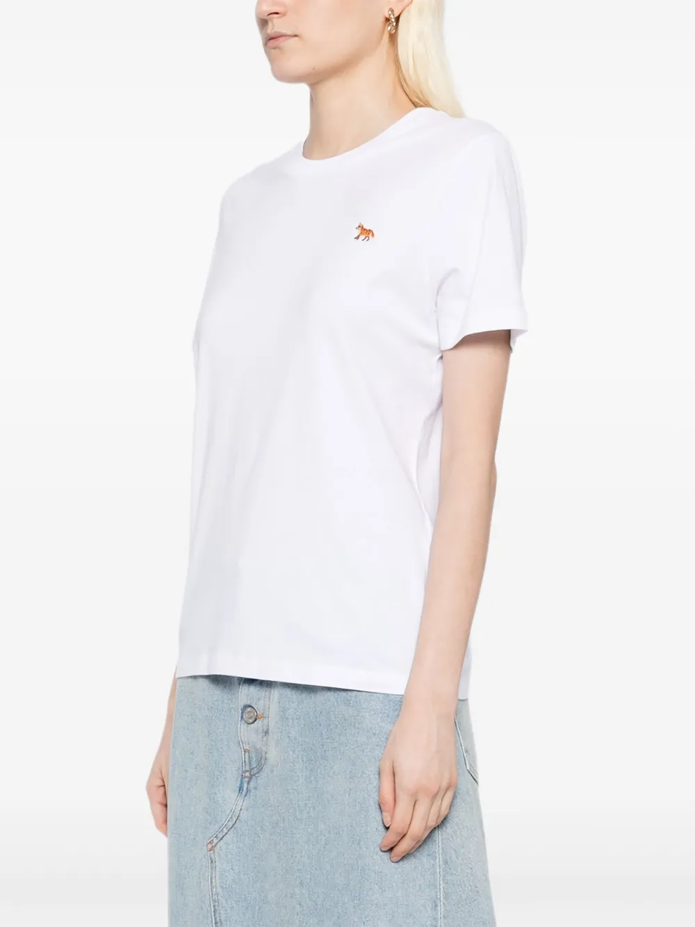 Maison Kitsuné Gestreept T-shirt Wit