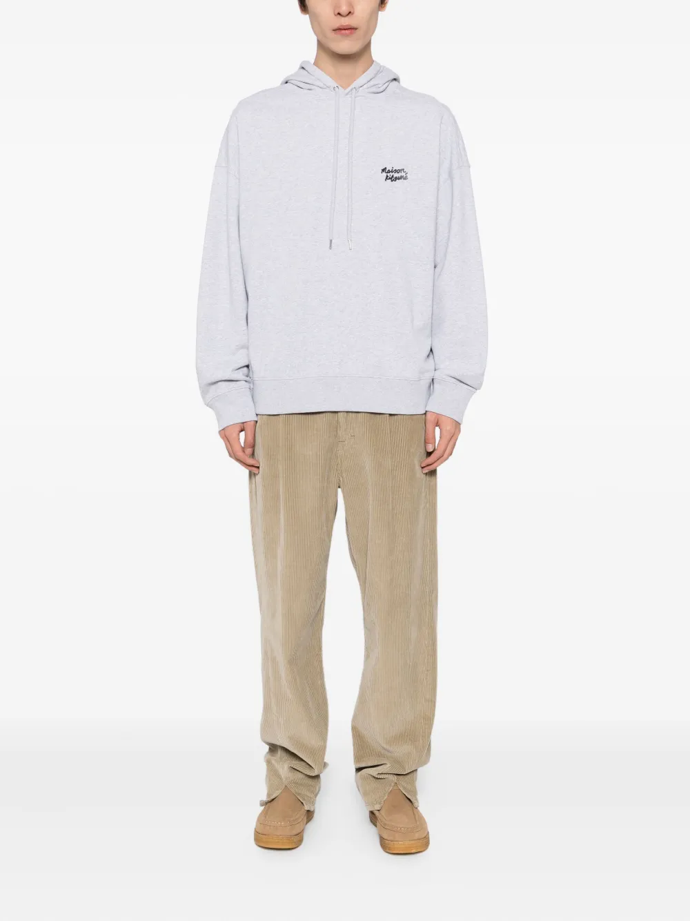 Maison Kitsuné Hoodie met logoprint Grijs