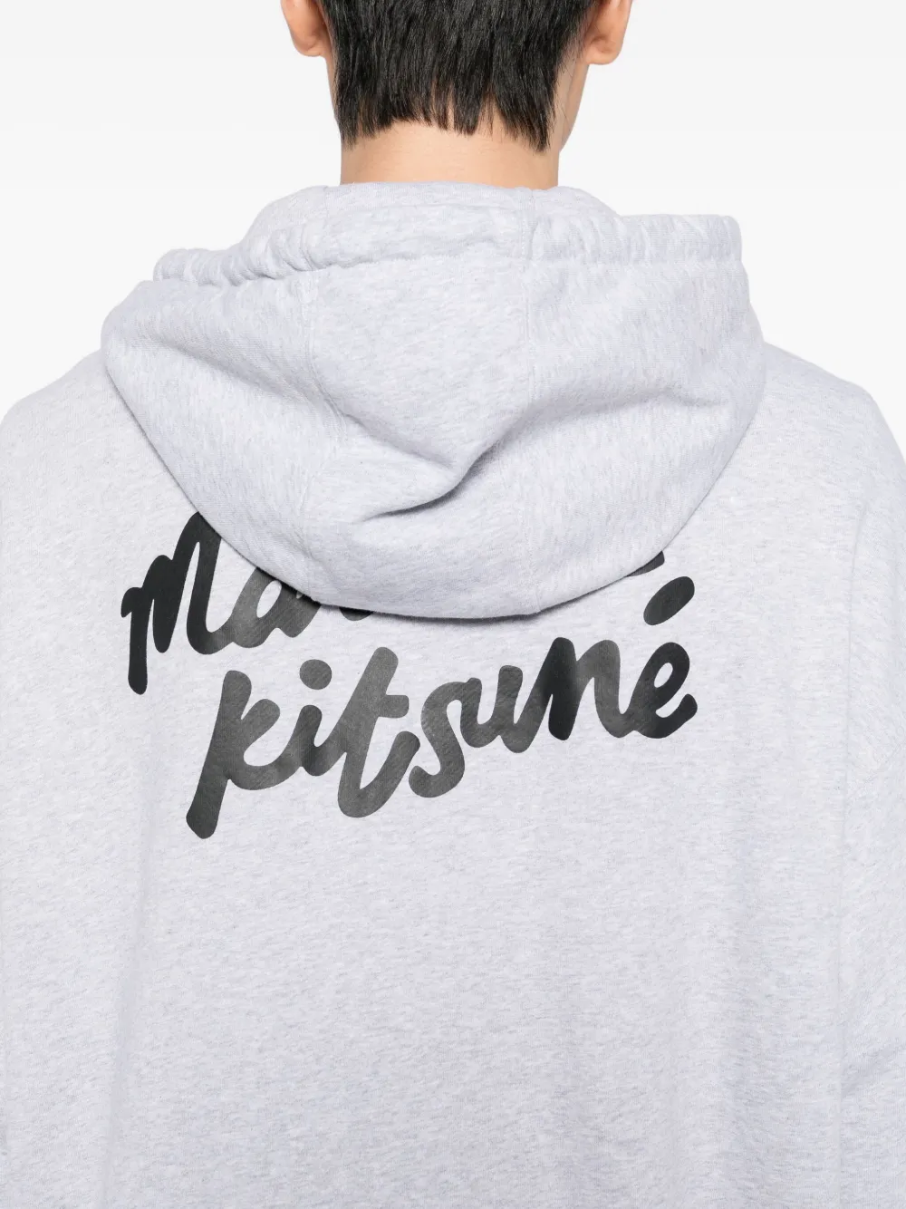 Maison Kitsuné Hoodie met logoprint Grijs