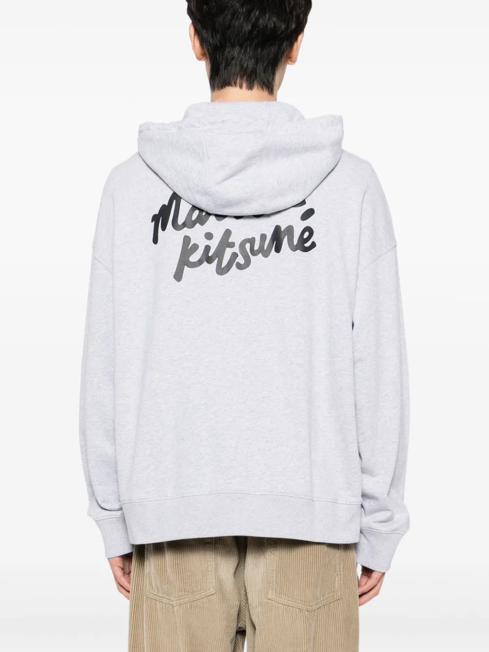 Maison Kitsuné Hoodie met logoprint Grijs