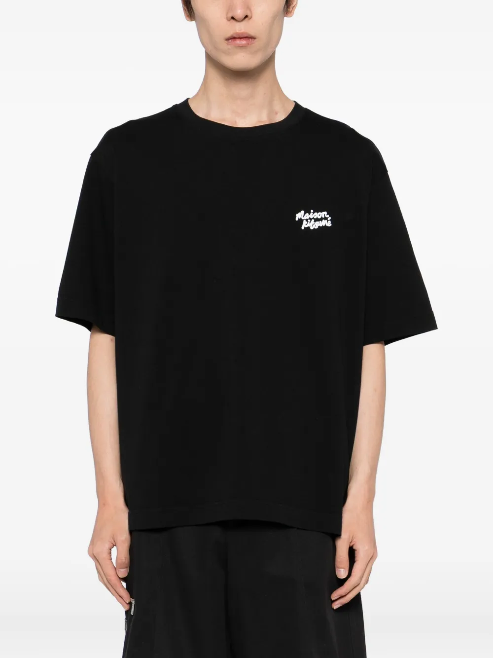 Maison Kitsuné T-shirt met print Zwart