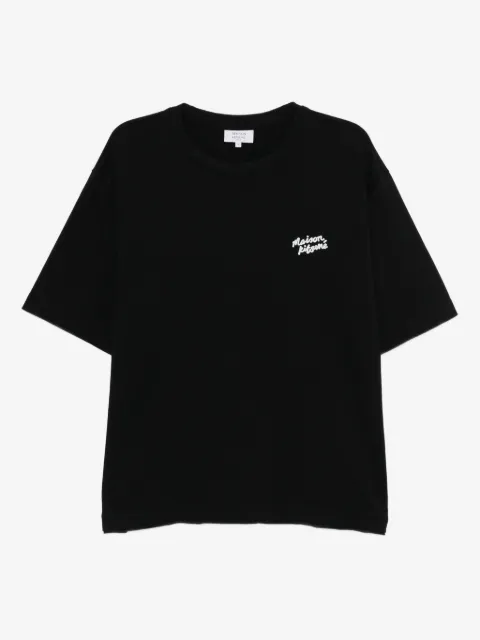 Maison Kitsuné playera con estampado de escritura