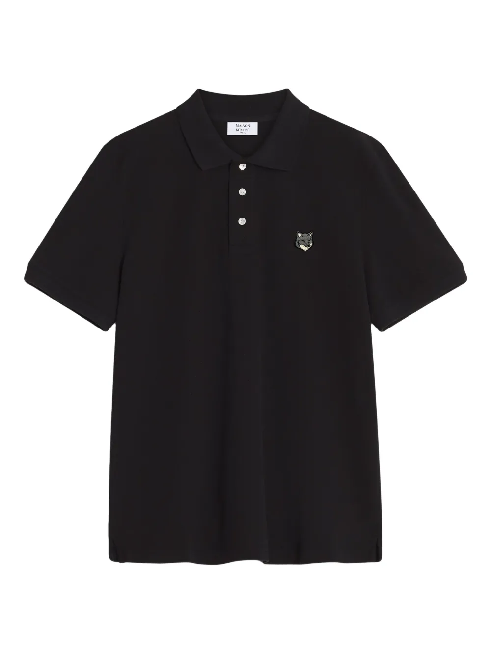 Maison Kitsuné フォックスヘッド ポロシャツ - ブラック Maison Kitsuné フォックスヘッド ポロシャツ - ブラック