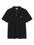 Maison Kitsuné fox-head embroidered polo shirt - Black