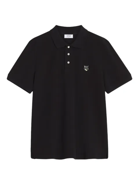 Maison Kitsuné playera tipo polo con bordado Fox Head