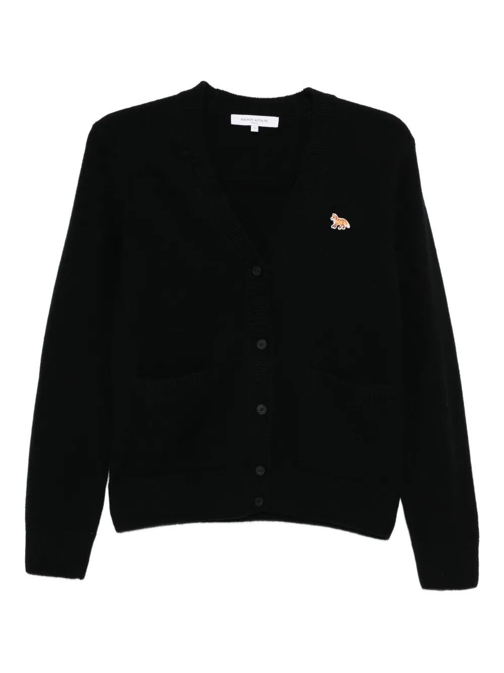 Maison Kitsuné Baby Fox Patch cardigan | Black | Image 1
