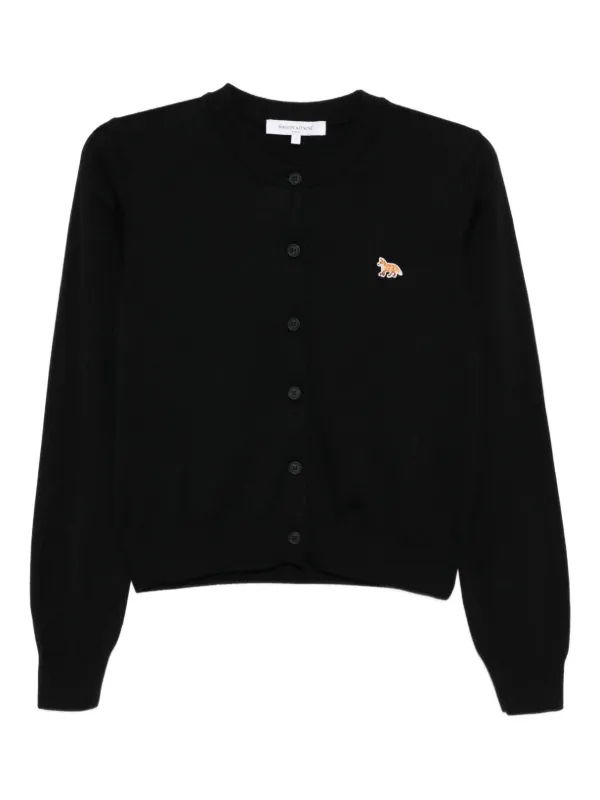 Maison Kitsuné ベイビーフォックスパッチ カーディガン | ブラック