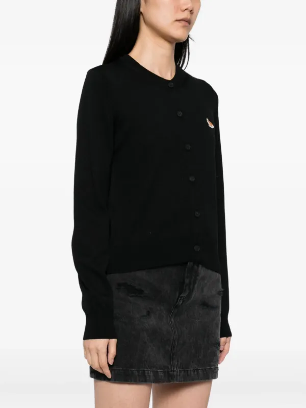 Maison Kitsuné ベイビーフォックスパッチ カーディガン | ブラック
