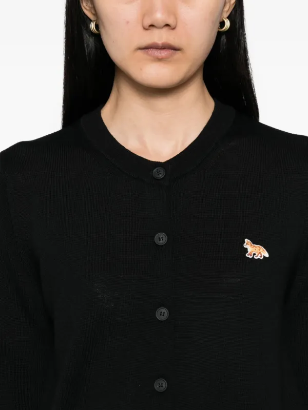 Maison Kitsuné ベイビーフォックスパッチ カーディガン | ブラック