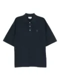 Maison Kitsuné Bold Fox-Head Patch polo shirt - Blue