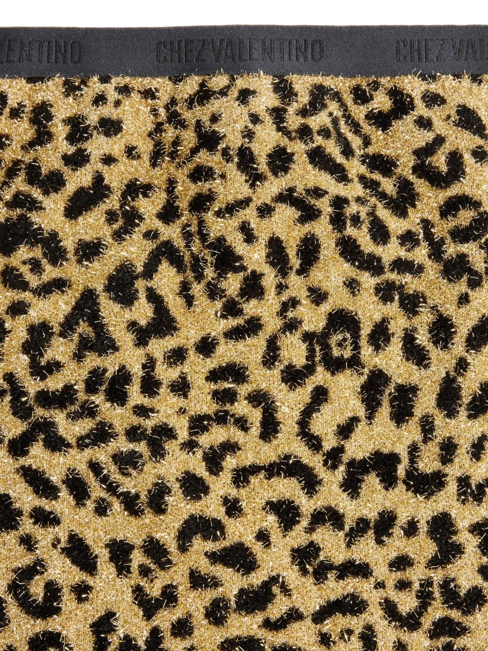 Valentino Jacquard Animal Print Lurex Knit Skirt Woman Animal Print Xs In Brown