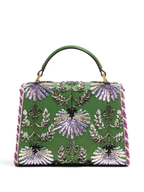 Valentino Garavani Mini Vsling Embroidered jewel-logo Handbag