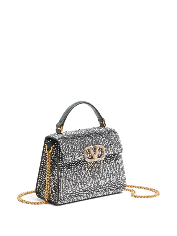 VALENTINO ショルダーバッグ シルバー VALENTINO シルバー スタッズ ショルダーバッグ