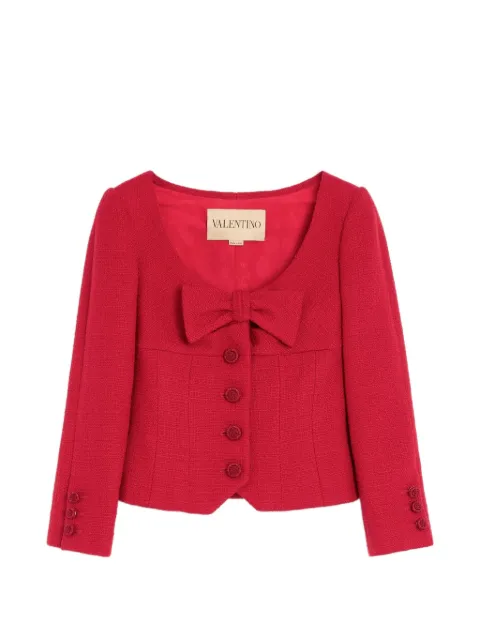 Valentino Garavani short jacket in plain wool tweed