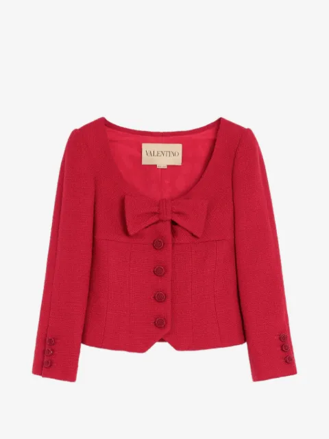 Valentino Garavani short jacket in plain wool tweed