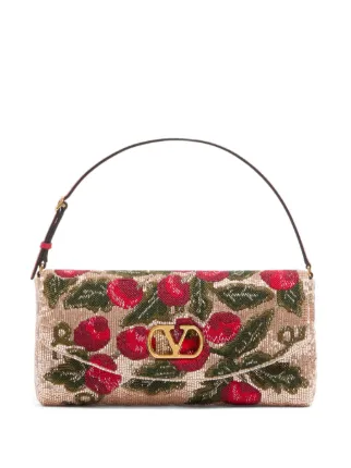 レア！VALENTINOGARAVANIヴィンテージ2way薔薇バッグ Valentino Garavani DeVain Embroidered Small Shoulder Bag