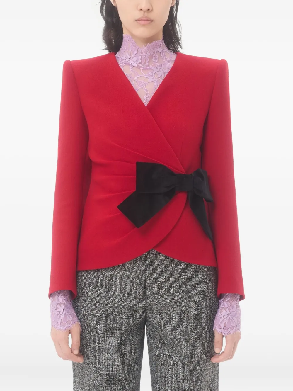 Valentino Long-sleeved Casual Jacket In Red