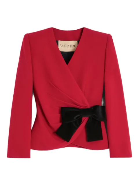 Valentino Garavani bow-detail crepe blazer