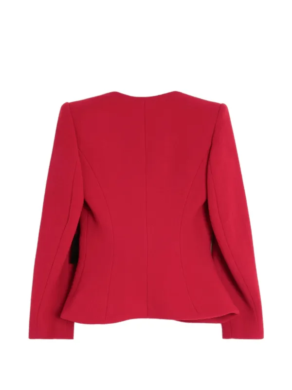 Valentino Garavani Wool Crepe Jacket With Contrasting Bow | Red