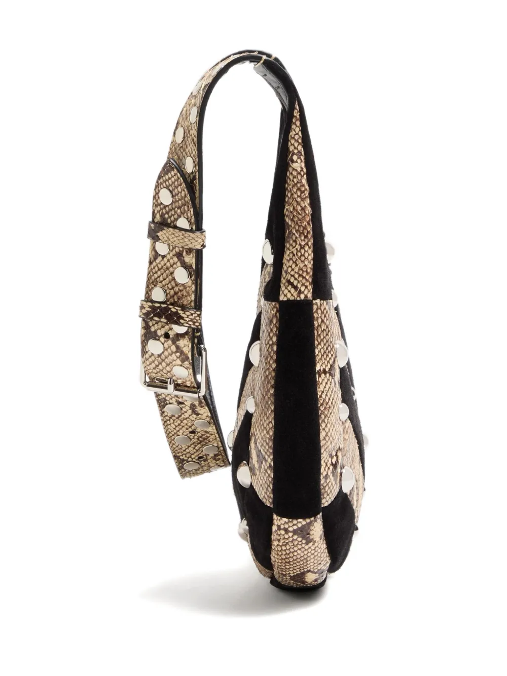 Valentino Garavani Kleine schoudertas met chevron patroon Beige