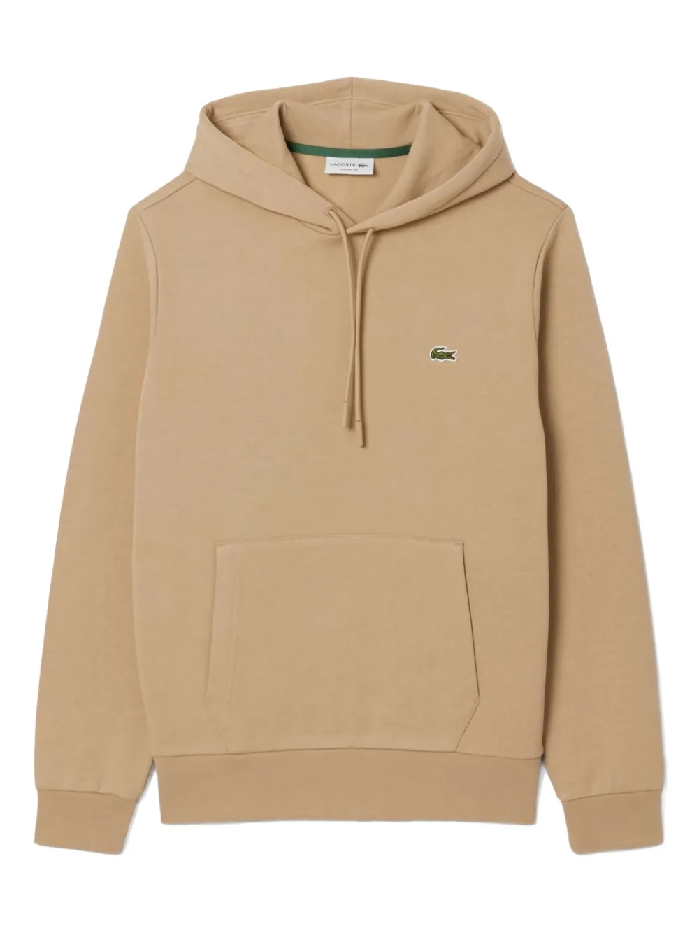 Lacoste embroidered-logo hoodie Beige