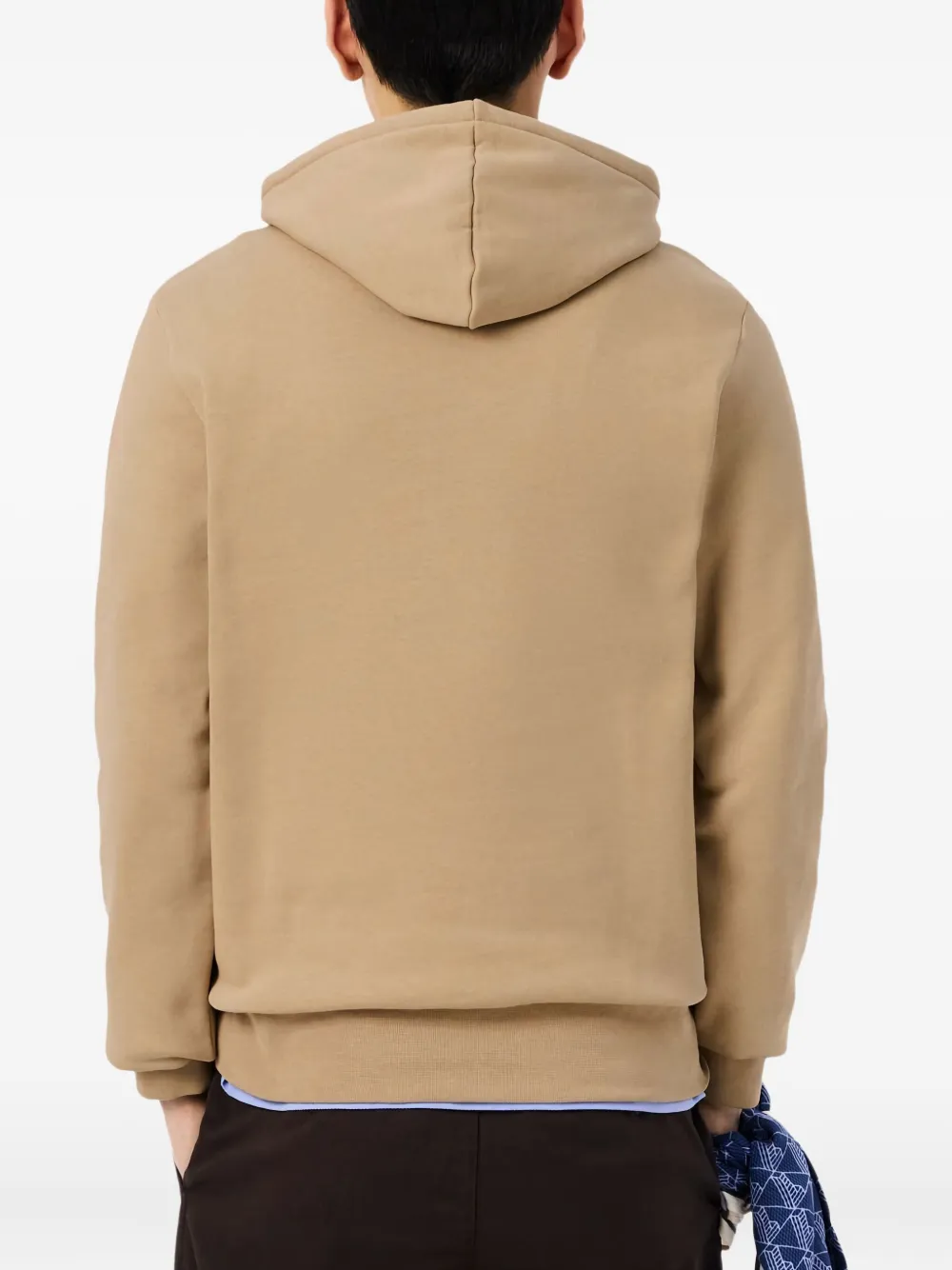 Lacoste embroidered-logo hoodie Beige