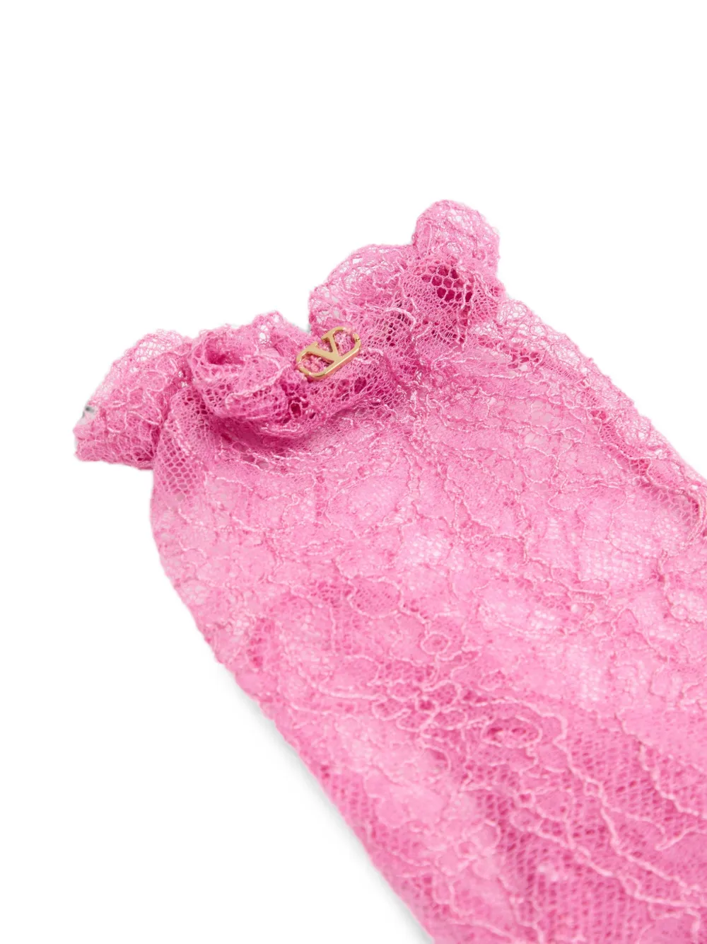 Valentino Garavani VLogo Signature kanten handschoenen Roze