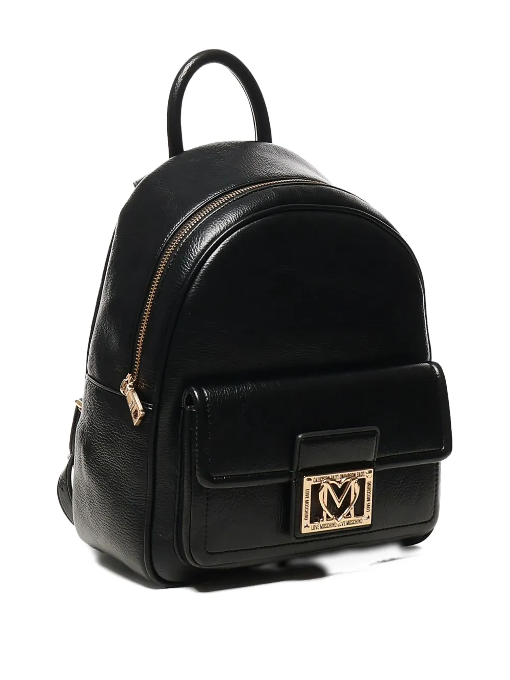 Love Moschino Logo-plaque Backpack In Black