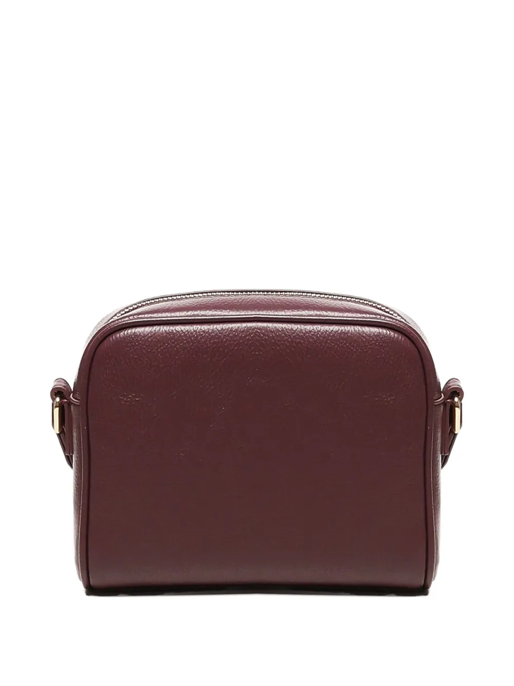Love Moschino logo-plaque flap shoulder bag - Rood