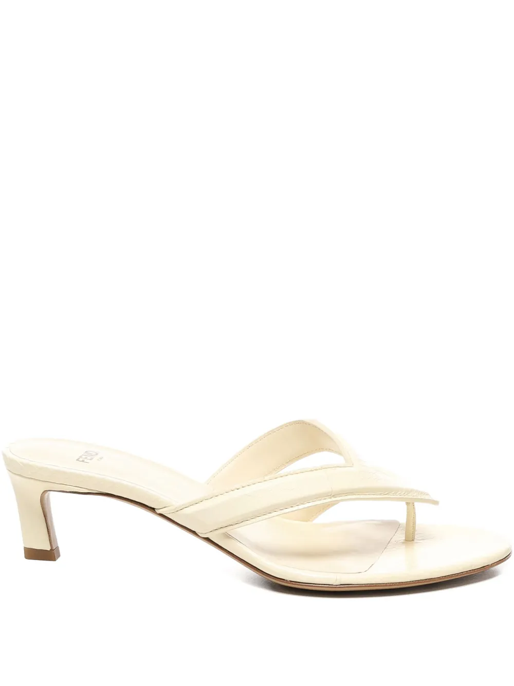 FENDI leather heeled sandals - イエロー FENDI leather heeled sandals - イエロー