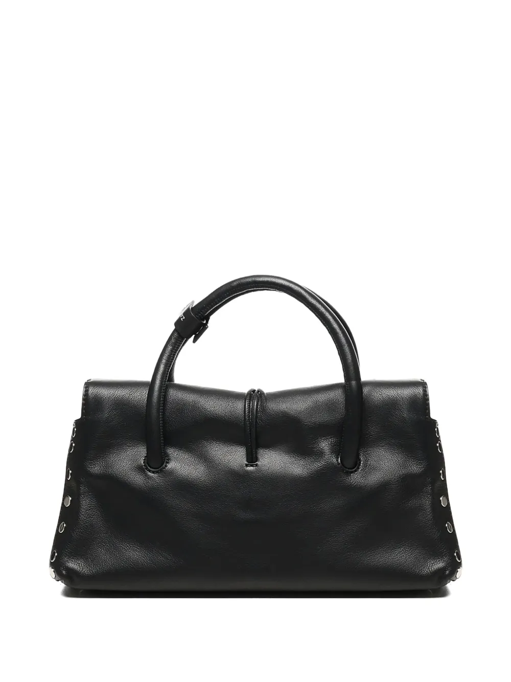 Zanellato Kleine Dotta Centauro leren shopper met gesp en studs Zwart