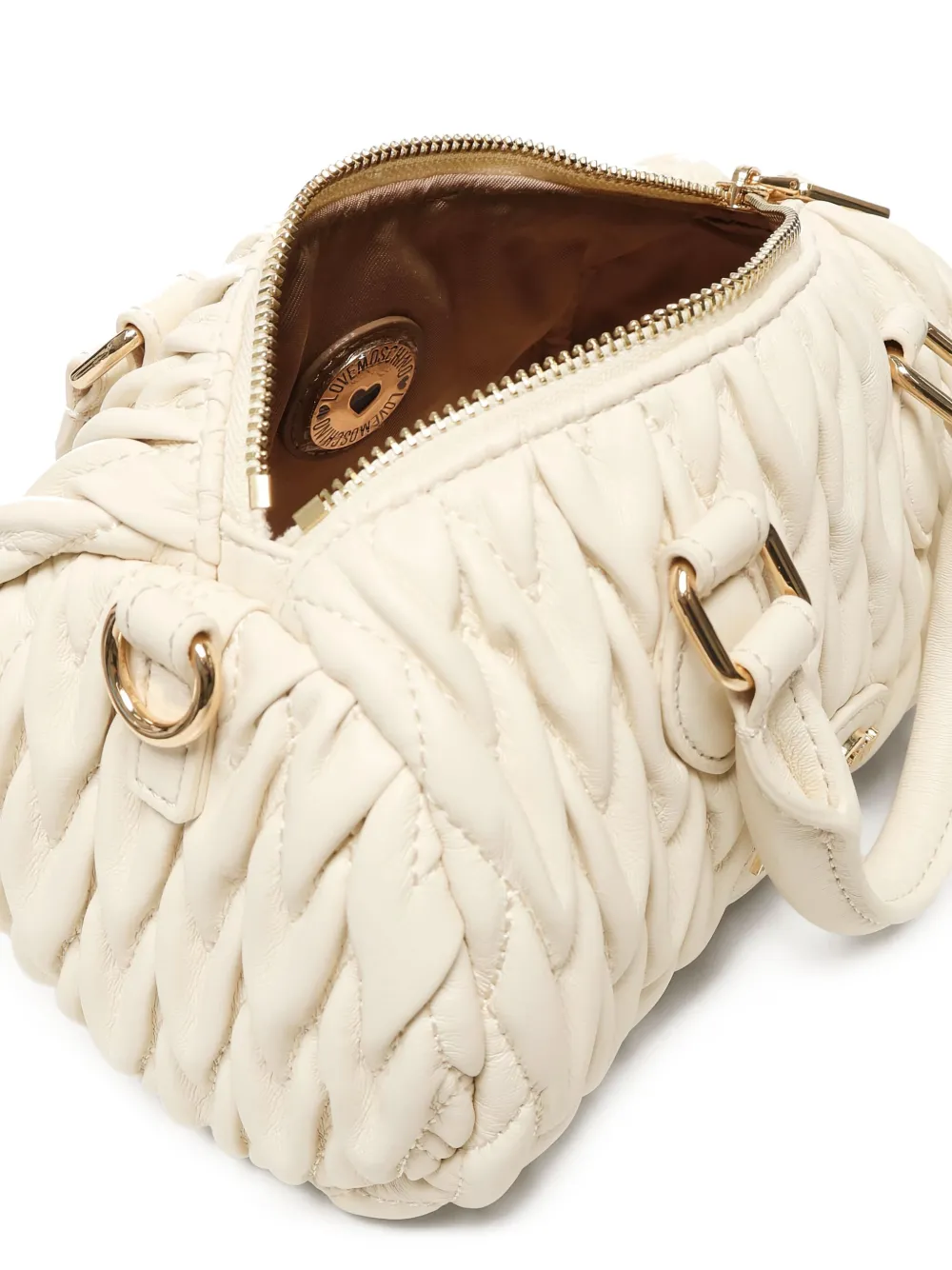 Love Moschino Matelassé shopper Beige