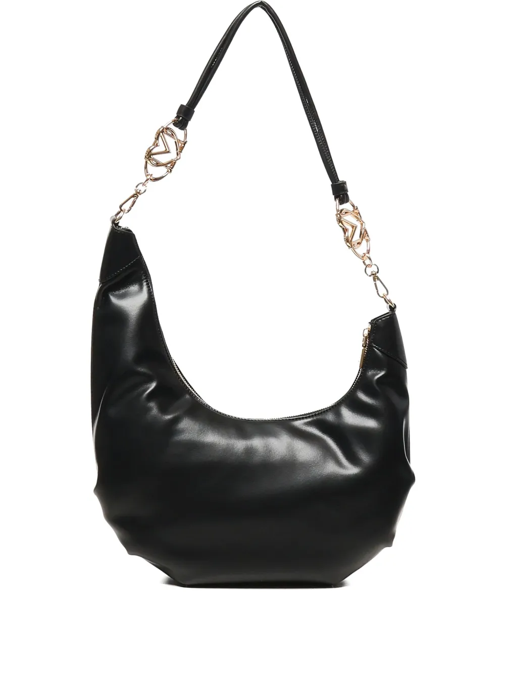 Love Moschino chain-detail crescent shoulder bag - Zwart