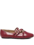 Michael Michael Kors buckled-straps ballet flats - Red