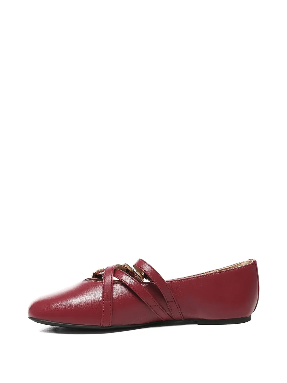 Michael Kors buckled-straps ballet flats Red