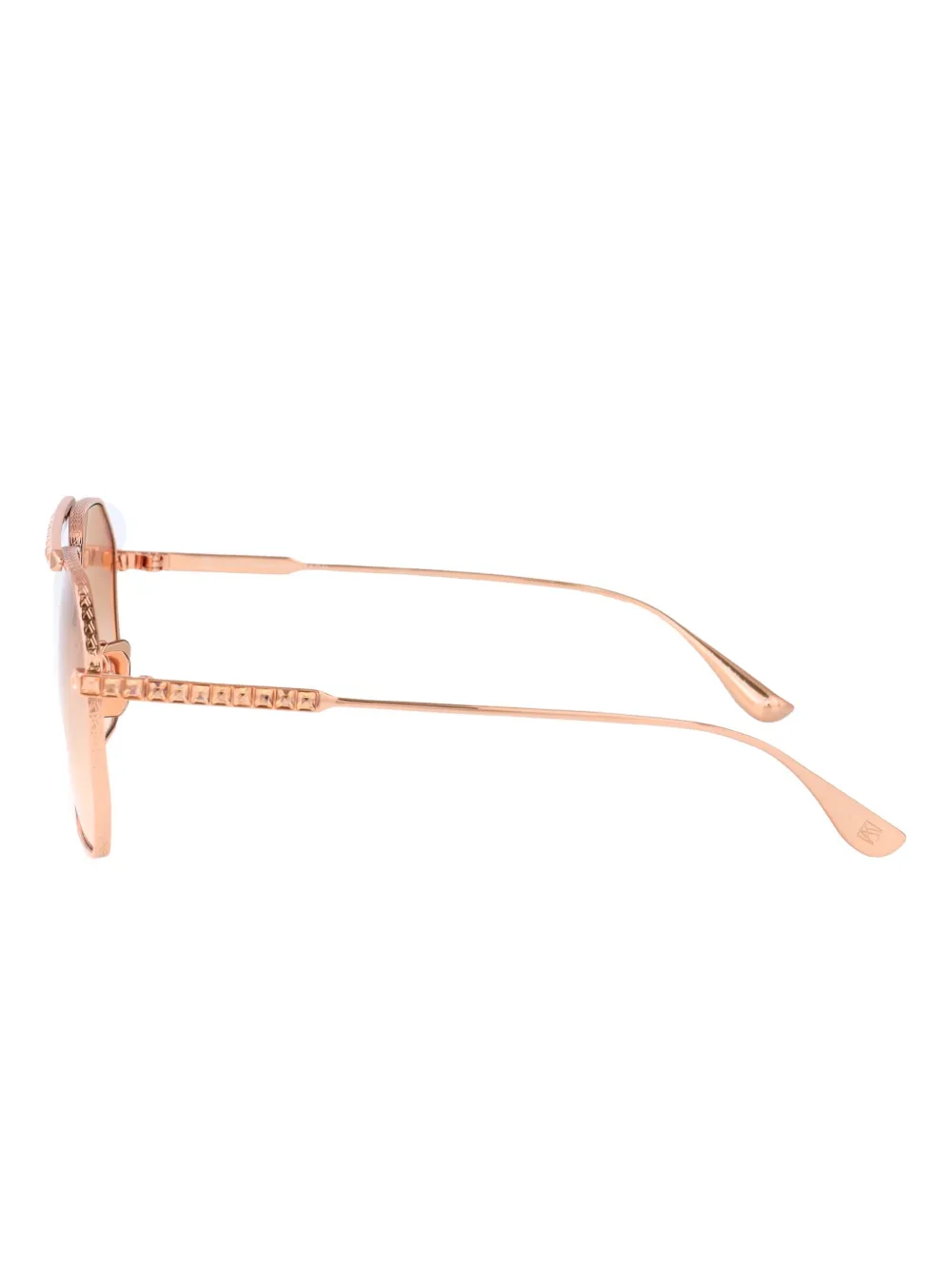 ANNA-KARIN KARLSSON Le Boss 2.0 titanium zonnebril met geometrisch montuur Goud