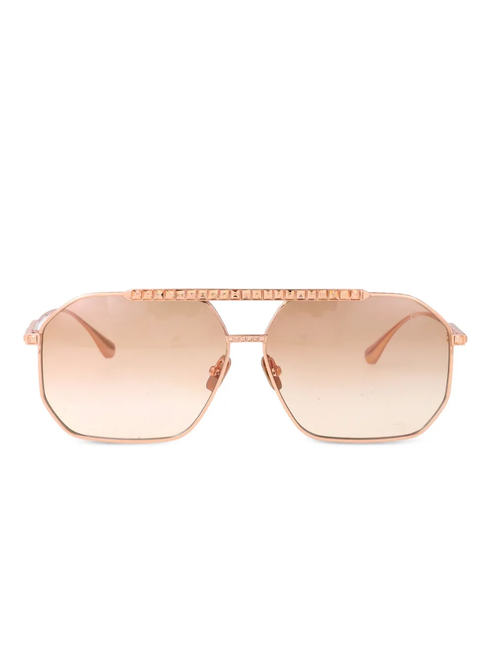ANNA-KARIN KARLSSON Le Boss 2.0 titanium zonnebril met geometrisch montuur Goud