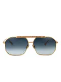 ANNA-KARIN KARLSSON Le Boss 2.0 geometric crystal-embellished sunglasses - Gold