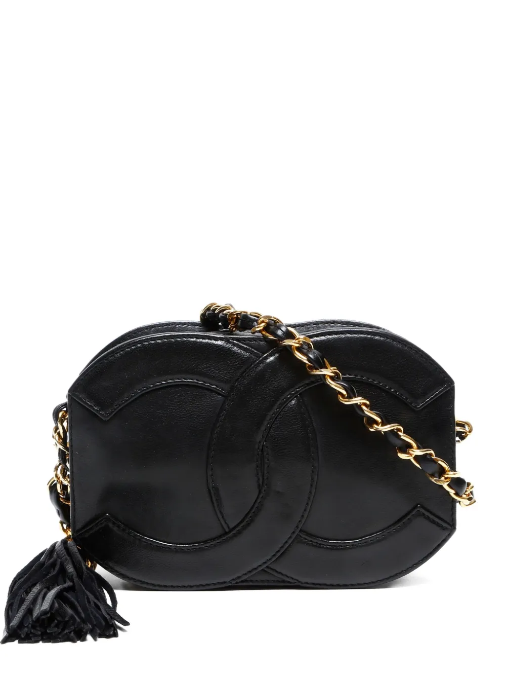 CHANEL Pre-Owned 1989-1991 CC-Mark chain shoulder bag - ブラック CHANEL Pre-Owned 1989-1991 CC-Mark chain shoulder bag - ブラック