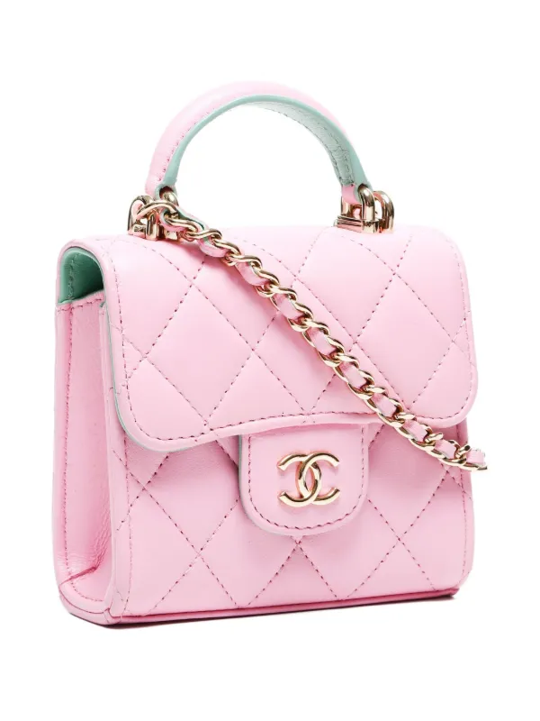 CHANEL ピンク キルティング mini バッグ
