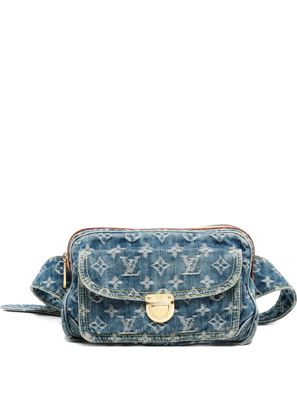 Louis Vuitton Pre-Owned 2007 Monogram denim bumbag - ブルー Louis Vuitton Pre-Owned 2007 Monogram denim bumbag - ブルー