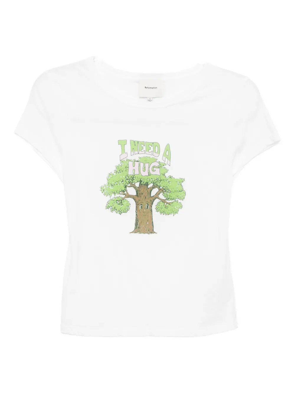 Reformation Max Slim Tee In White