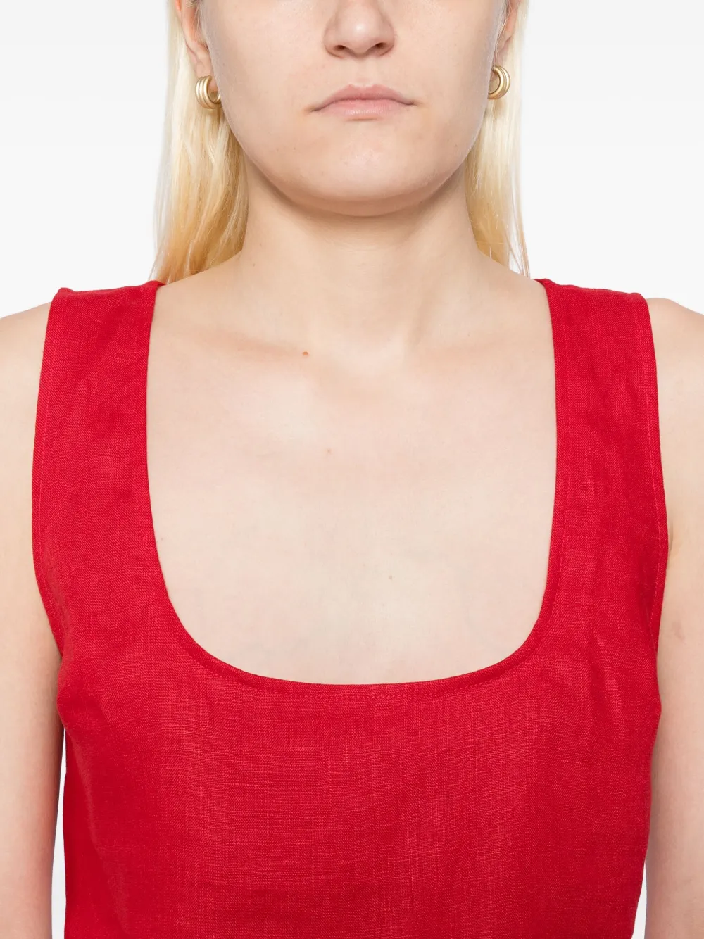 Reformation Kylie linnen top Rood