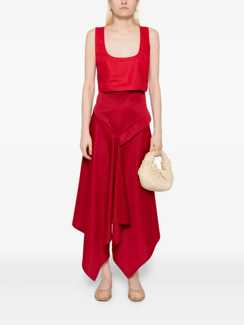 Reformation Kylie linnen top Rood
