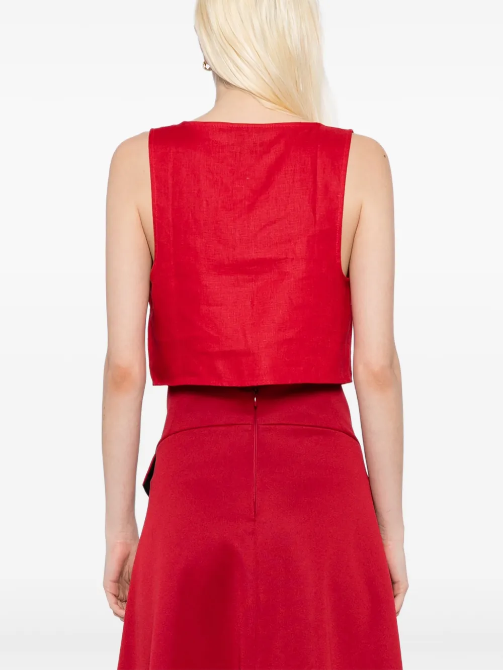 Reformation Kylie linnen top Rood