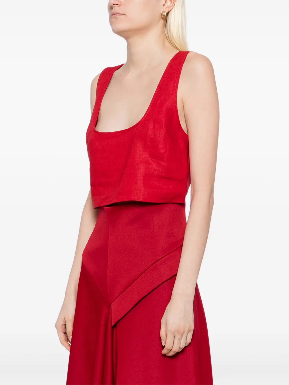 Reformation Kylie linnen top Rood
