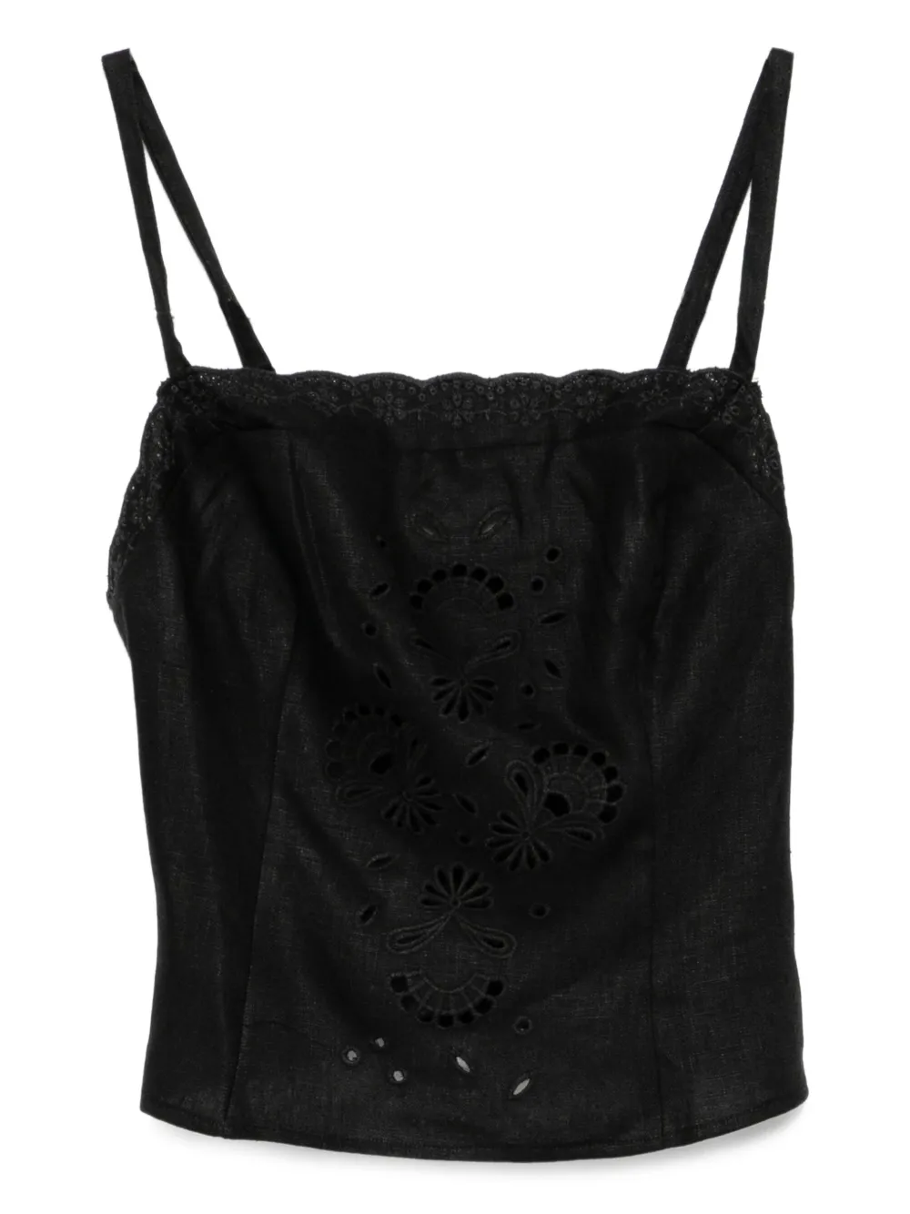 Reformation Eva linnen top Zwart