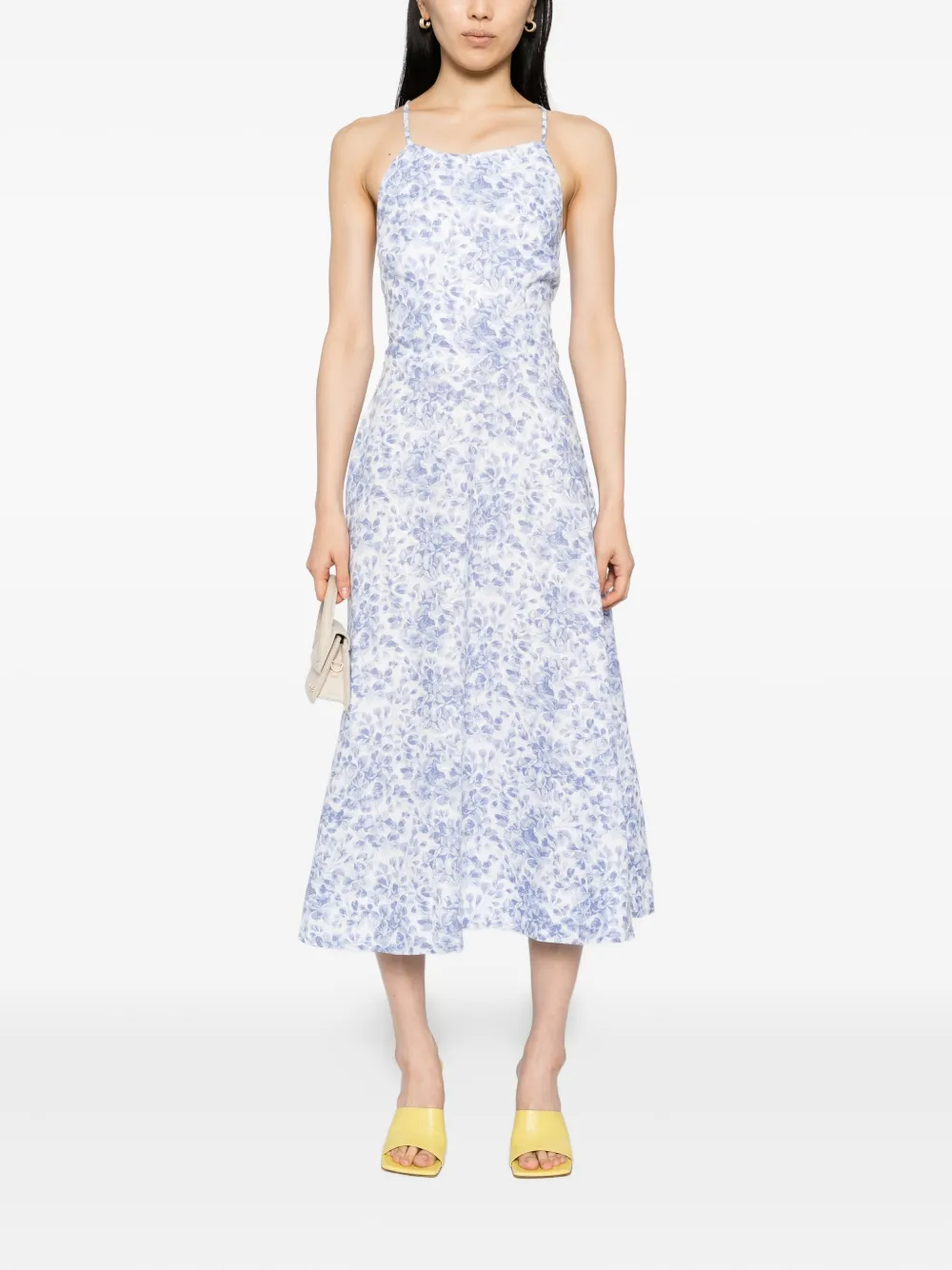 Reformation Yuliy linnen jurk - Blauw