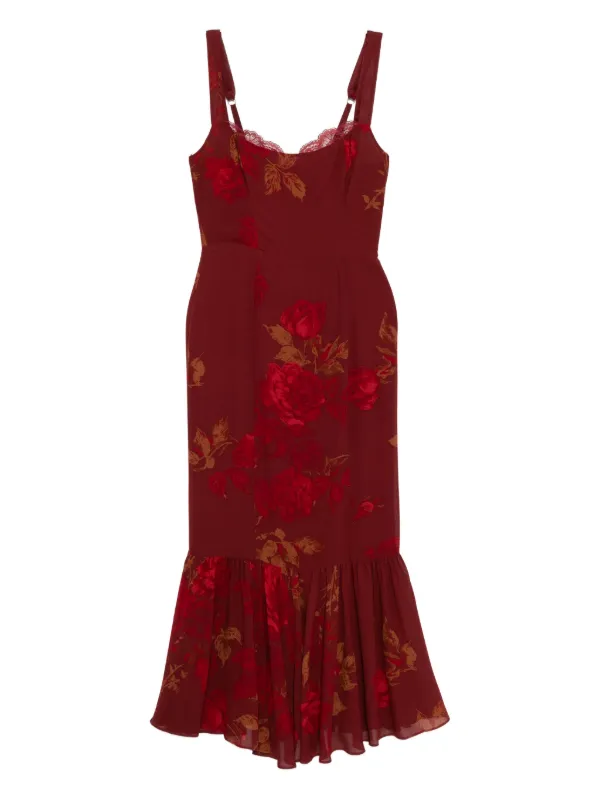 reformation red floral midi dress A Romantic Floral Dress To Love: The Reformation Susanna Wrap Midi
