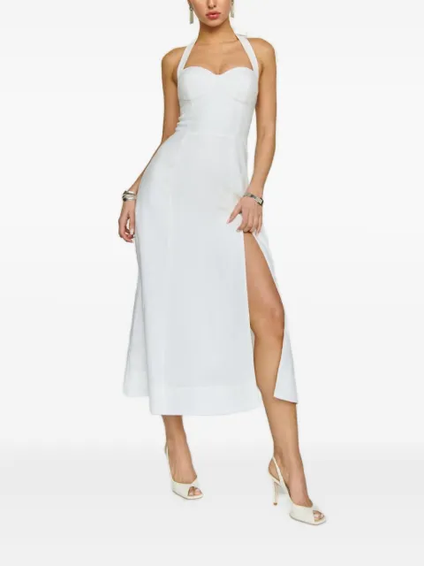 Reformation halter-neck split dress